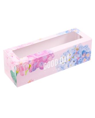 Коробка для макарун Good day, 5.5 × 18 × 5.5 см арт. СМЛ-55495-1-СМЛ0003400715