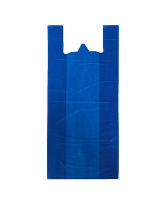 Пакет "Синий", полиэтиленовый, майка 40 х 90 см, 20 мкм арт. СМЛ-54592-1-СМЛ0003445378