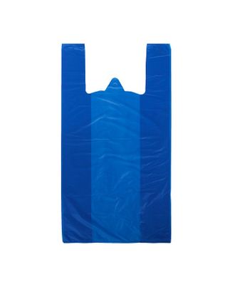 Пакет "Синий", полиэтиленовый, майка 37 х 70 см, 20 мкм арт. СМЛ-54593-1-СМЛ0003445379