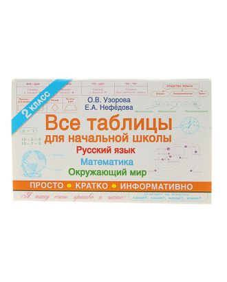 Все таблицы для начальной школы 2 класс: русский язык, математика, окружающий мир. Узорова О. В., Нефёдова Е. А. арт. СМЛ-54907-1-СМЛ0003521610