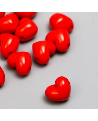 Набор бусин для творчества пластик "Алые сердца" 16 гр 1,5х1,5 см арт. СМЛ-229207-1-СМЛ0003536487