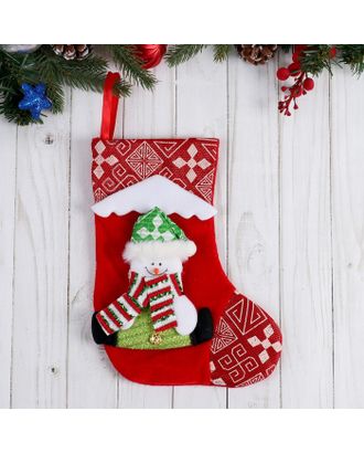 Носок для подарков "Снежный дом" 18,5*26 см, снеговик арт. СМЛ-59717-1-СМЛ0003544082