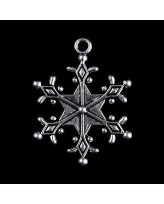 Декор металл "Снежинка" серебро 3х2,5 см арт. СМЛ-37333-1-СМЛ0003555446