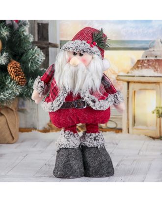 Мягкая игрушка "Дед Мороз в шубке - длинные ножки" стоит 17*56 см арт. СМЛ-59570-1-СМЛ0003563312