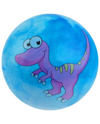 Мяч детский «Динозаврики», d=19 см, 60 г, цвет голубой, рисунок МИКС арт. СМЛ-60081-1-СМЛ0003575054
