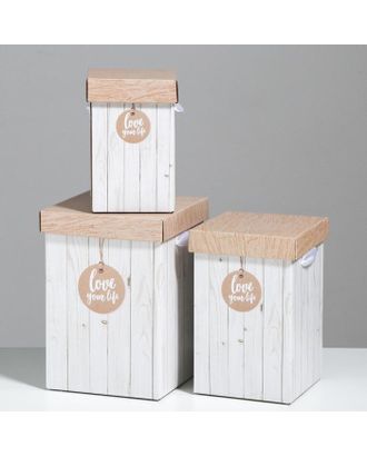 Набор коробок 3 в 1 «Доски», 10 × 18 см, 14 × 23 см, 17 × 25 см арт. СМЛ-57344-1-СМЛ0003628751