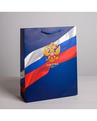 Пакет вертикальный «Россия», 25 × 32 × 12 см арт. СМЛ-59525-1-СМЛ0003681340