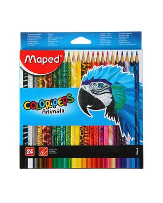 Карандаши трёхгранные 24 цвета, Maped Color Peps Animals арт. СМЛ-174139-1-СМЛ0003681532