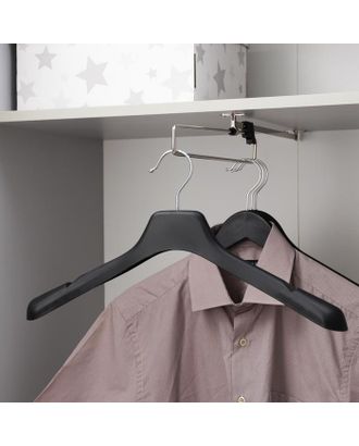 Вешалка-плечики для одежды, размер 44-46, цвет чёрный арт. СМЛ-190594-1-СМЛ0003685442