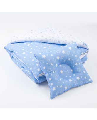 Купить Текстиль для новорождённых Комплект в кроватку (Одеяло детское, подушка фигурная) Серый/Голубой арт. СМЛ-14267-1-СМЛ3740128 оптом в Череповце