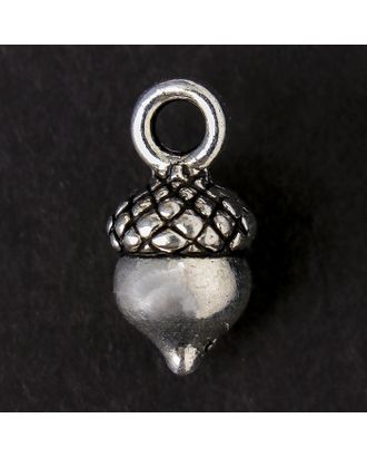 Декор металл для творчества "Жёлудь" серебро (А40975) 1,3х0,6 см арт. СМЛ-41576-1-СМЛ0003776612