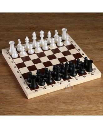 Фигуры шахматные обиходные пластиковые  (король h=7.2 см, пешка 4 см) арт. СМЛ-59025-1-СМЛ0003814987