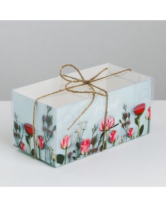 Коробка для капкейка Present, 16 × 8 × 7.5 см арт. СМЛ-98057-1-СМЛ0003822462