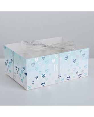 Коробка для капкейка Love, 23 × 16 × 10 см арт. СМЛ-97929-1-СМЛ0003822520