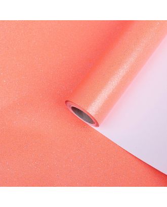 Бумага упаковочная, "Звездная пыль", с блёстками, неоновый красный, 0,7 x 5 м арт. СМЛ-63023-1-СМЛ0003902601