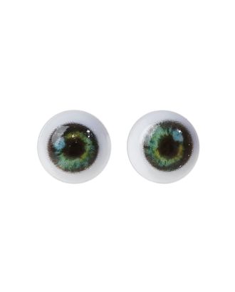 Глаза винтовые с заглушками, набор 10 шт, размер 1 шт: 0,8 см, цвет зелёный арт. СМЛ-15801-1-СМЛ3914676