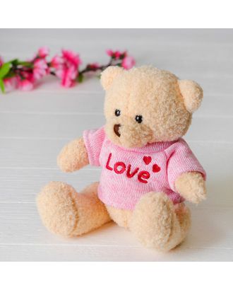 Мягкая игрушка «Медведь», 20 см, кофточка с надписью, цвета МИКС арт. СМЛ-99553-1-СМЛ0003924970