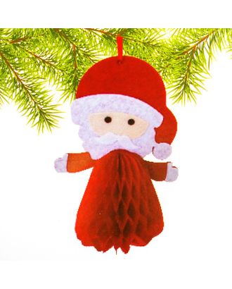 Купить Изготовление кукол Набор для создания подвесной ёлочной игрушки из фетра и бумаги гофре «Дед Мороз» арт. СМЛ-16054-1-СМЛ3925258 оптом в Усть-Каменогорске