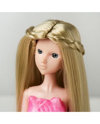 Волосы для кукол "Прямые с косичками" размер маленький, цвет 88 арт. СМЛ-16179-1-СМЛ3934333