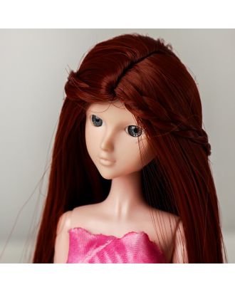 Волосы для кукол "Прямые с косичками" размер маленький, цвет 350 арт. СМЛ-16180-1-СМЛ3934334