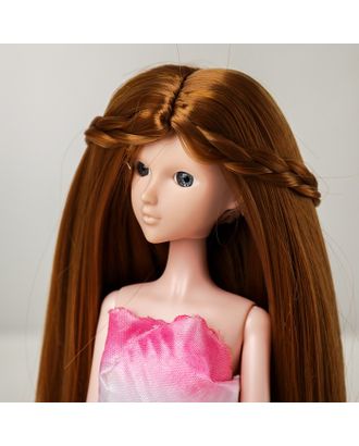 Волосы для кукол "Прямые с косичками" размер маленький, цвет 28 арт. СМЛ-16182-1-СМЛ3934336