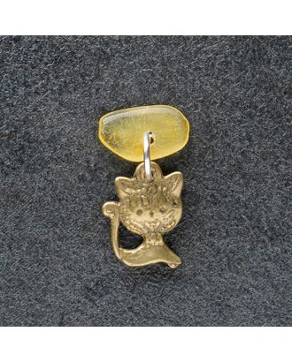 Брелок-талисман "Киса", натуральный янтарь арт. СМЛ-212779-1-СМЛ0004094905