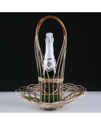 Корзина для шампанского и фруктов, 29×50 см, ива арт. СМЛ-126753-1-СМЛ0004127532