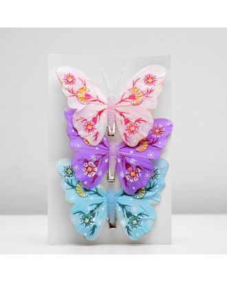 Купить Декор бабочка 11 х 8,5 х 1 см МИКС арт. СМЛ-27148-1-СМЛ4135591 оптом в Череповце