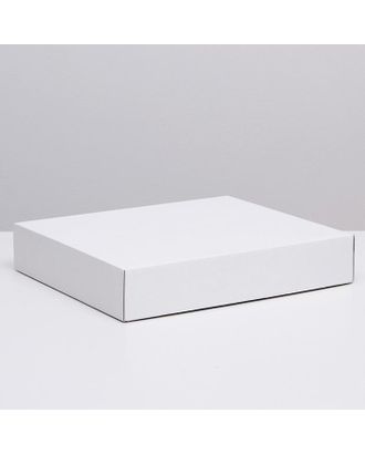 Коробка сборная без печати крышка-дно белая без окна 37 х 32 х 7 см арт. СМЛ-100049-1-СМЛ0004138437
