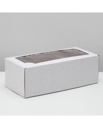 Коробка самосборная, с окном, белая, 16 х 35 х 12 см арт. СМЛ-98401-1-СМЛ0004145843