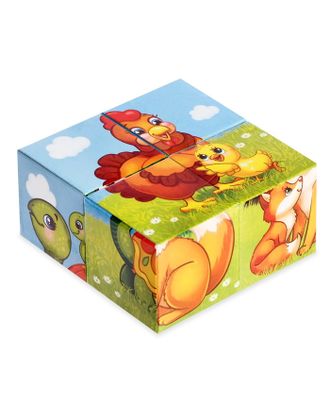 Кубики картонные «Мамы и дети», 4 шт арт. СМЛ-66028-1-СМЛ0004205362