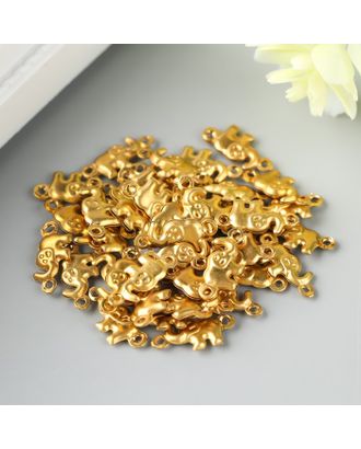 Декор для творчества металл "Слоник" золото набор 50 шт 0,6х1,4 см арт. СМЛ-30968-1-СМЛ4219322