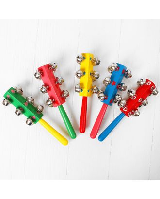 Погремушка с колокольчиками и ручкой, цвета МИКС арт. СМЛ-51749-1-СМЛ0000423615
