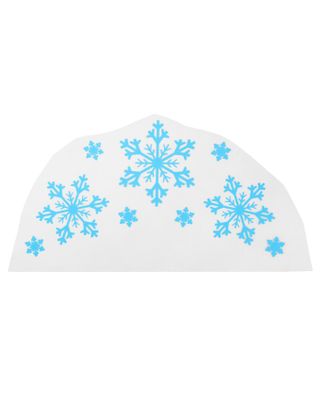 Термонаклейка на кокошник "Три снежинки", синяя с серебром арт. СМЛ-65779-1-СМЛ0004239885