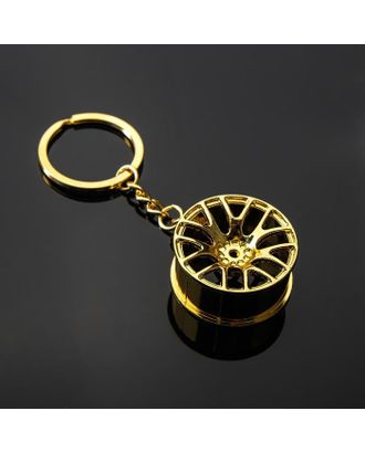 Брелок для ключей, диск, металл, золото арт. СМЛ-174816-1-СМЛ0004246658