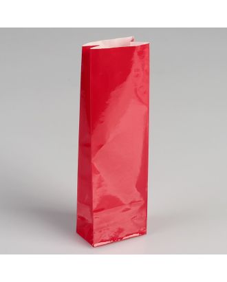Пакет бумажный фасовочный, глянцевый, красный, 5,5 х 3 х 17 см арт. СМЛ-66404-1-СМЛ0004251114