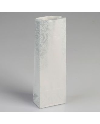 Пакет бумажный фасовочный "Белое кружево", матовый, 7 х 4 х 21 см арт. СМЛ-66410-1-СМЛ0004251116