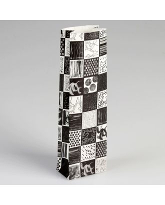Пакет бумажный фасовочный "Графика", матовый, чёрный, 7 х 4 х 23 см арт. СМЛ-190604-1-СМЛ0004251127