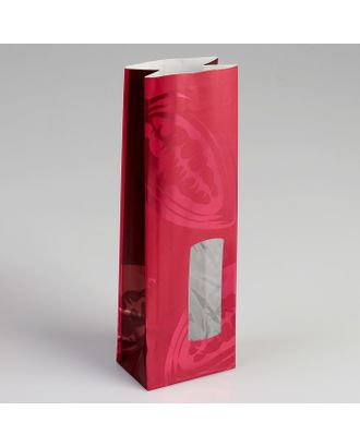 Пакет бумажный фасовочный "Бобы", винный, 8 х 5 х 24 см арт. СМЛ-66415-1-СМЛ0004251132
