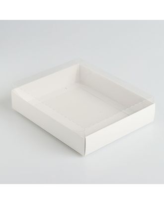 Коробочка для печенья с прозрачной крышкой 16 х 13 х 3 см арт. СМЛ-66585-1-СМЛ0004252263