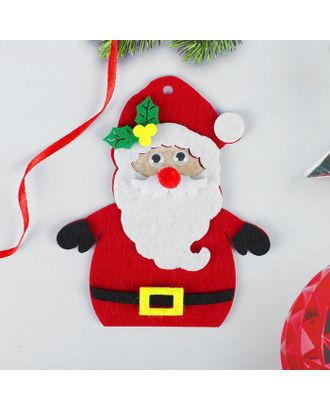 Набор для творчества-создай елочное украшение из фетра «Дед мороз» арт. СМЛ-37635-1-СМЛ0004298793