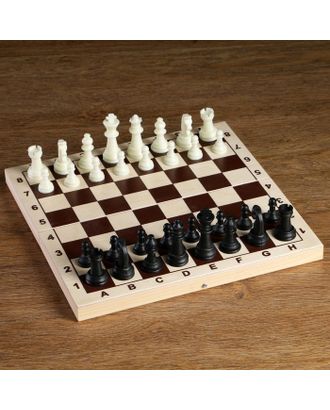 Фигуры шахматные пластиковые  (король h=6.2 см, пешка 3 см) арт. СМЛ-68548-1-СМЛ0004339337
