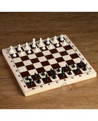 Фигуры шахматные пластиковые  (король h=4.2 см, пешка 2.см) арт. СМЛ-68549-1-СМЛ0004339338