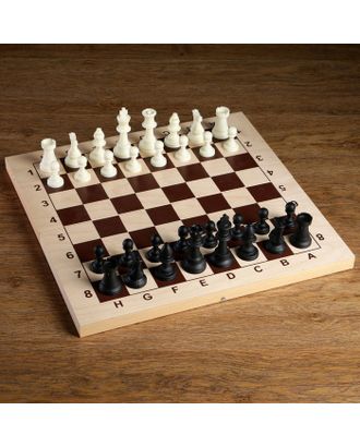 Фигуры шахматные пластиковые  (король h=9 см, пешка 4.1 см) арт. СМЛ-68550-1-СМЛ0004339339