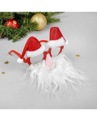 Карнавальные очки «Дед Мороз», в колпачке арт. СМЛ-70799-1-СМЛ0004342521