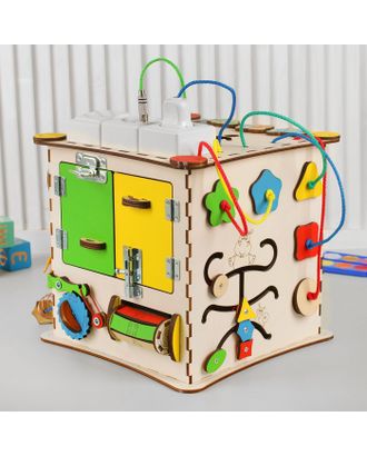 Бизикуб «Развивающий куб» с электрикой 25×25 см арт. СМЛ-67729-1-СМЛ0004351389