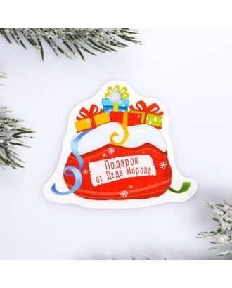 Шильдик на подарок Новый год «Новогодний мешок», 6,5 ×5,5  см арт. СМЛ-121317-1-СМЛ0004360360