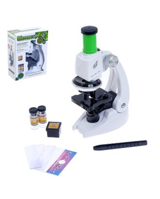 Микроскоп детский «Юный исследователь», с подсветкой и аксессуарами, 9 предметов арт. СМЛ-125069-1-СМЛ0004361753