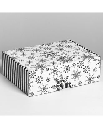 Коробка складная «Снежная», 30,7 х 22 х 9,5 см арт. СМЛ-71232-1-СМЛ0004429443