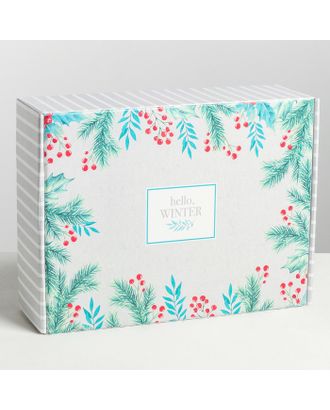Складная коробка Hello, winter, 30.7 × 22 × 9.5 см арт. СМЛ-70717-1-СМЛ0004429444
